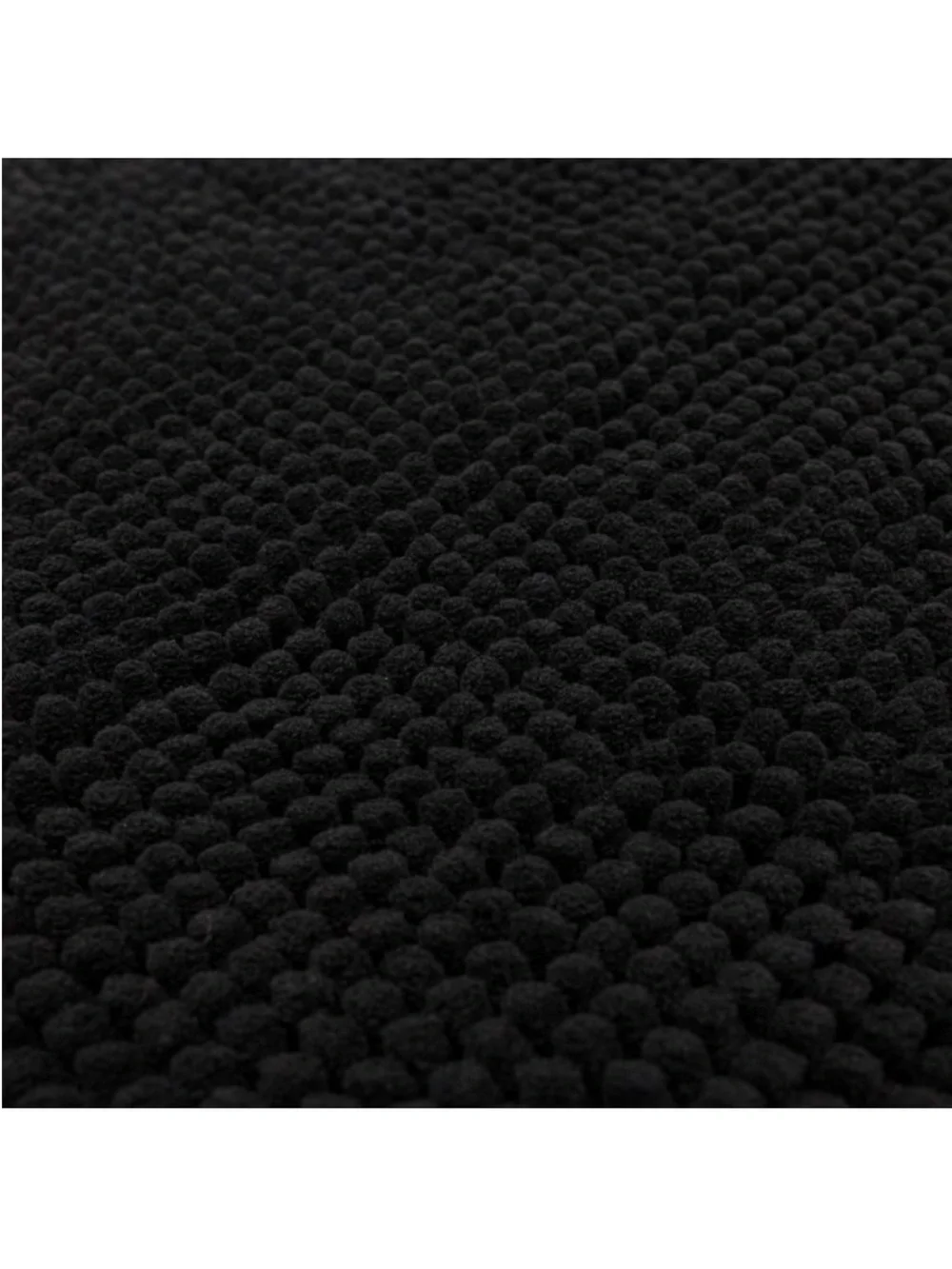 Room Essentials Everyday Black Chenille Bath rug Mats - Set of 2